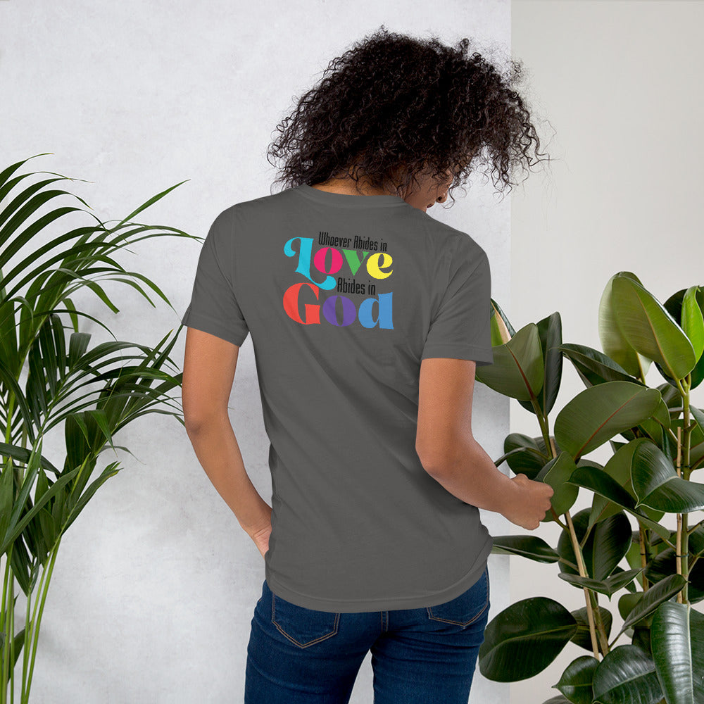 God Is Love Unisex T-shirt (Colors: White and Asphalt)