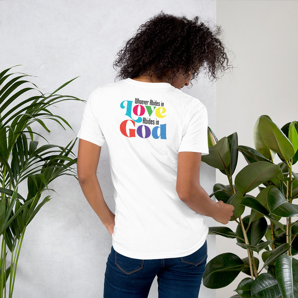 God Is Love Unisex T-shirt (Colors: White and Asphalt)